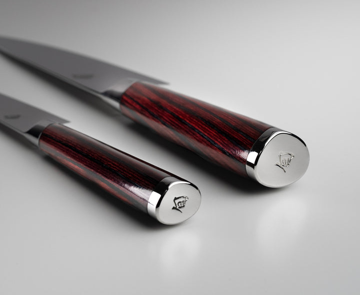 Shun Kohen Red Flame Chef's Knife Japanese Damascus Steel