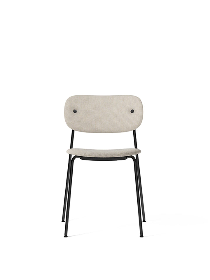 Co Dining Chair, fully upholstered, Black by Audo Copenhagen - Introducing the Co Dining Chair, a perfect blend of style and comfort. With its lightweight and streamlined profile, this chair offers an exceptional seating experience. Choose from options wi