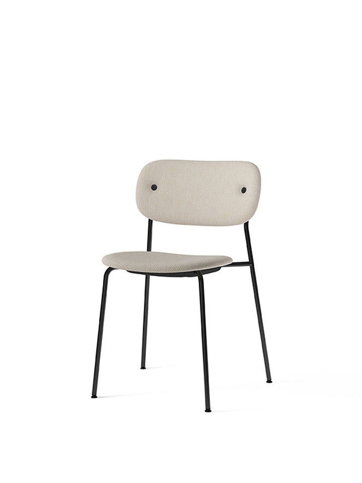 Co Dining Chair, fully upholstered, Black by Audo Copenhagen - Introducing the Co Dining Chair, a perfect blend of style and comfort. With its lightweight and streamlined profile, this chair offers an exceptional seating experience. Choose from options wi