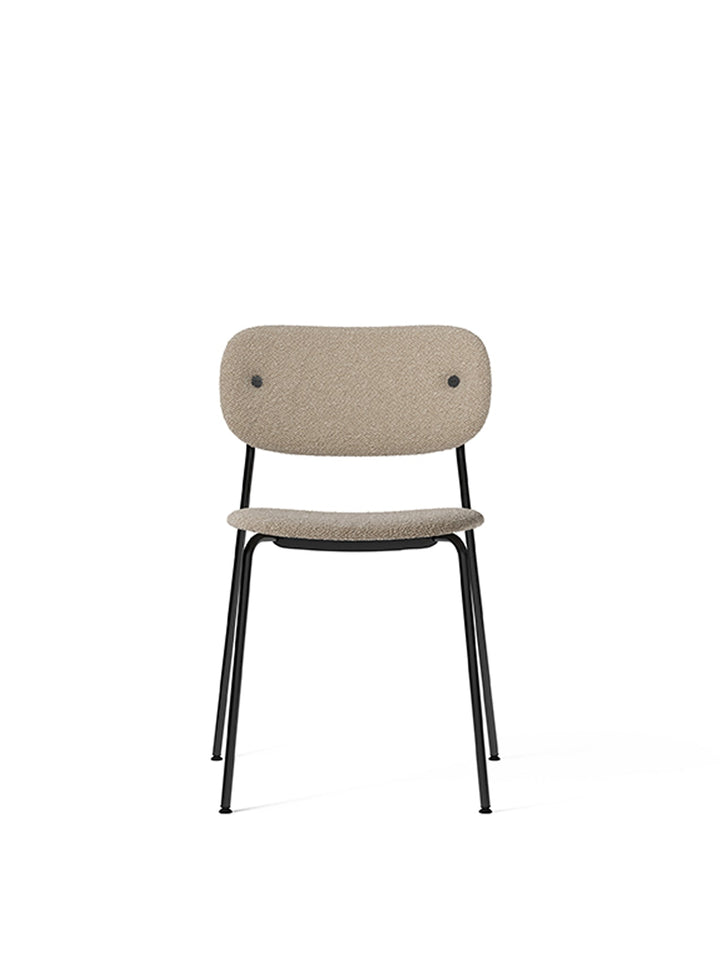 Co Dining Chair, fully upholstered, Black by Audo Copenhagen - Introducing the Co Dining Chair, a perfect blend of style and comfort. With its lightweight and streamlined profile, this chair offers an exceptional seating experience. Choose from options wi