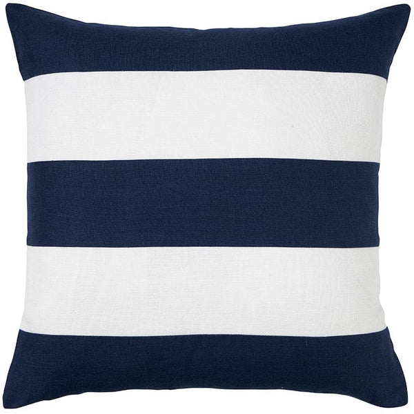 Linen Stripe Navy 50x50