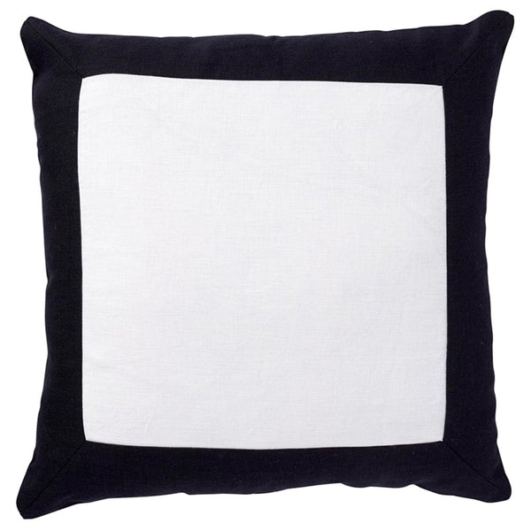 Linen Border Black 50x50