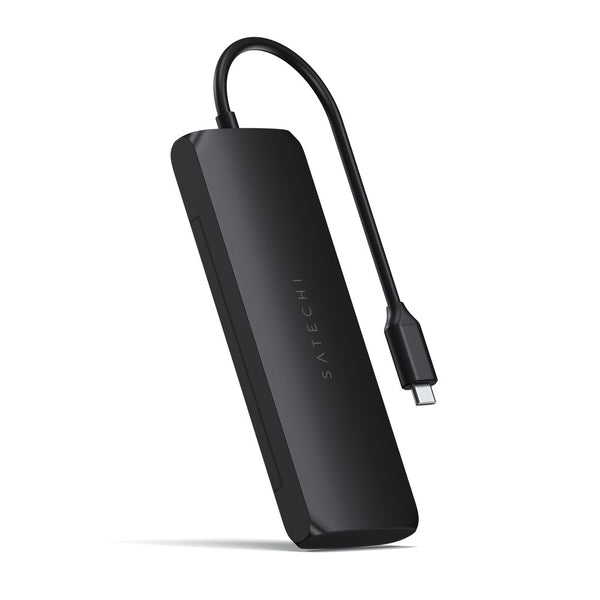 Satechi USB-C Hybrid Multiport Adapter with SSD Enclosure Level up your data storage at home or on-the-go using the Satechi USB-C Hybrid Multiport Adapter. Combining the convenience of an external drive and USB-C hub, the USB-C Hybrid Multiport Adapter fe