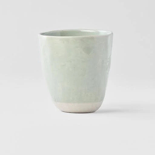 Lopsided Tea-Mug Large 275ml  in Tomei Blue Glaze & Bisque