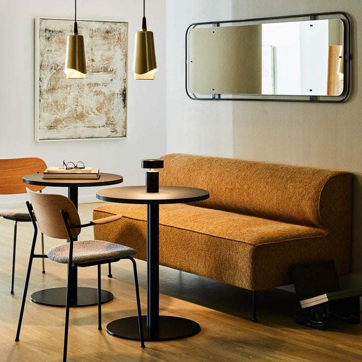 AUDO Nimbus Mirror, Rectangular, Bronzed Brass by Audo Copenhagen - Looking to the way in which a picture or a painting is framed, the Copenhagen-based design studio Krøyer-Sætter-Lassen investigated how an entire frame could surround a mirror without det