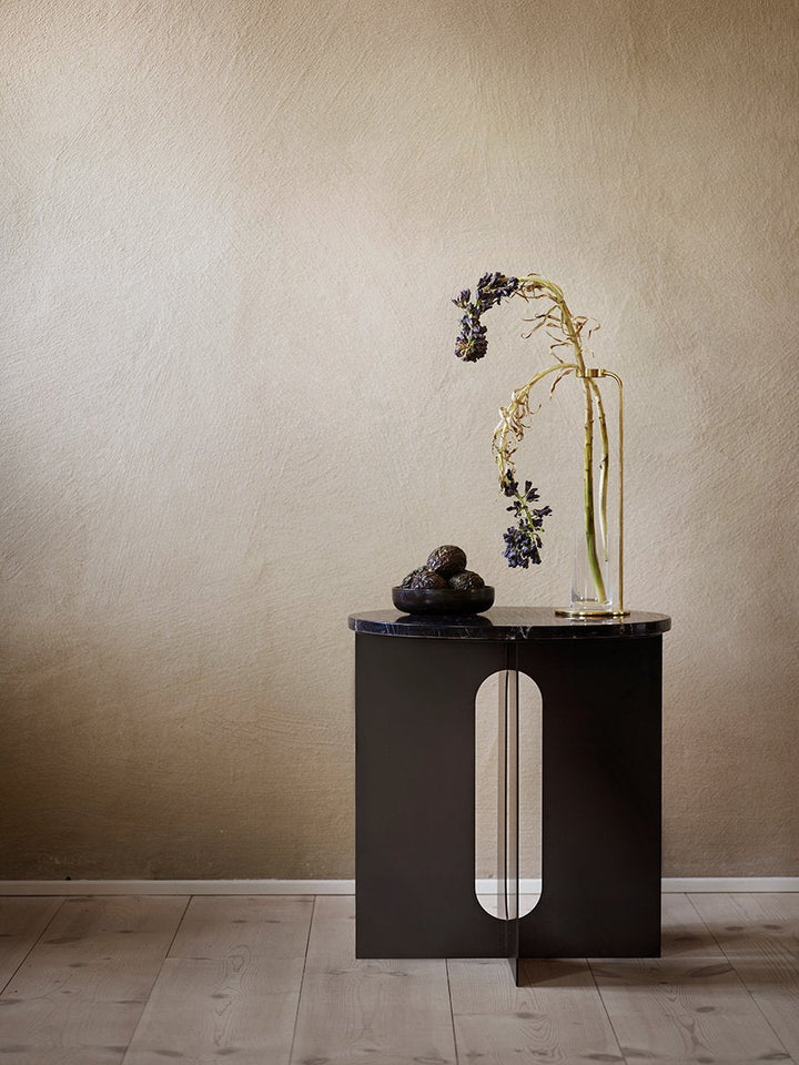 Androgyne Side Tabletop Dia. 42 cm (for Side Table 40 cm), Nero Marquina Marble