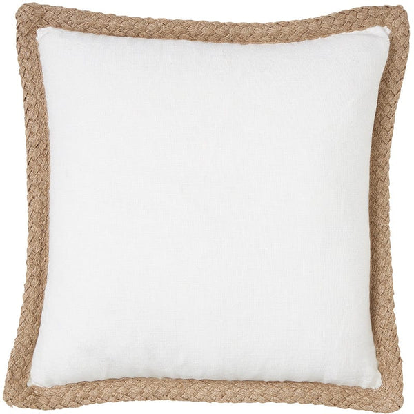 Jute Linen White Cushion 50cm x50cm
