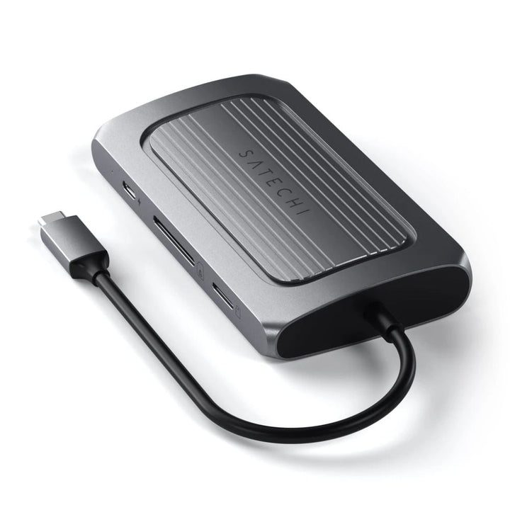 Satechi USB4 Multiport Adapter with 8K HDMI (Space Grey) Maximise your workspace efficiency with the Satechi USB4 Multiport Adapter with 8K HDMI. Featuring next-gen USB4 protocols for better bandwidth management and data transfer, stunning 8K HDMI display