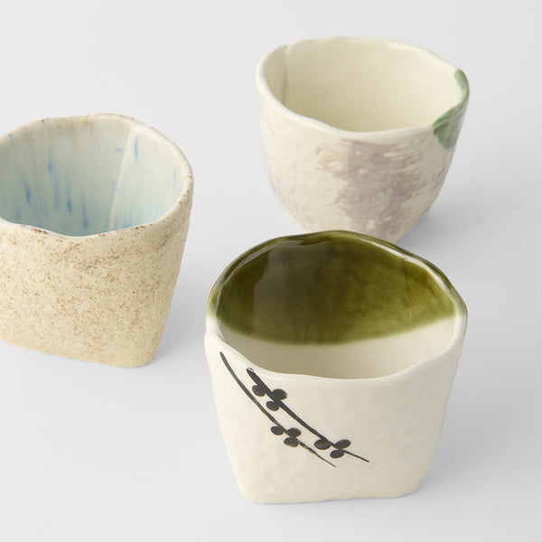 Cups Set Five 190ml Triangular Design