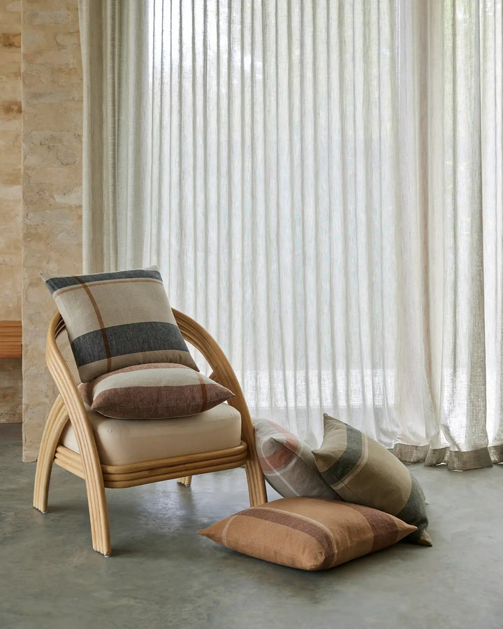 Dante Caper Aero finished and soft to touch, Dante is a superb linen addition that will add a pop of lineal interest with the flexibility to be a feature, or a timeless companion pattern.Made from luxurious European linen, Dante Caper is a soft green, tra