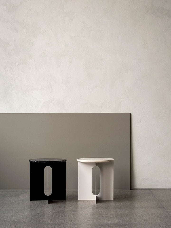 Audo CPH Androgyne Side Table - Customizable Design by Audo Copenhagen - Refined marble top side table with customizable base and top. Base sold separately. Perfect for any interior design.