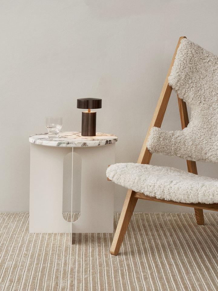 Audo CPH Androgyne Side Table - Customizable Design by Audo Copenhagen - Refined marble top side table with customizable base and top. Base sold separately. Perfect for any interior design.