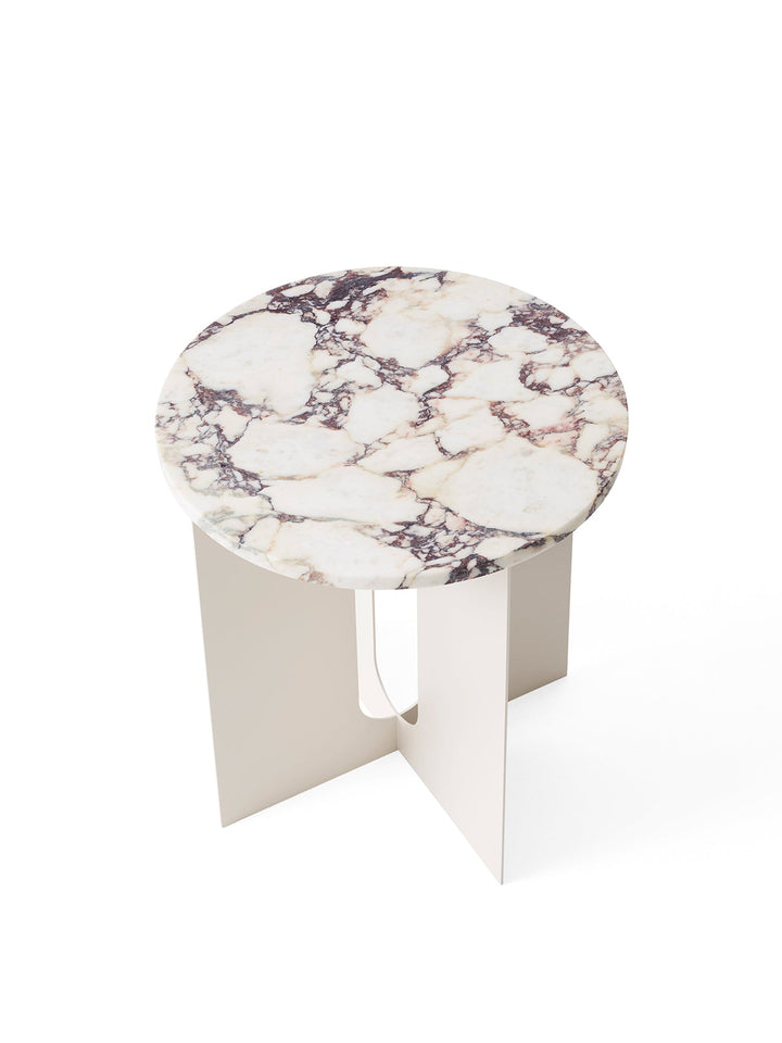 Audo CPH Androgyne Side Table - Customizable Design by Audo Copenhagen - Refined marble top side table with customizable base and top. Base sold separately. Perfect for any interior design.