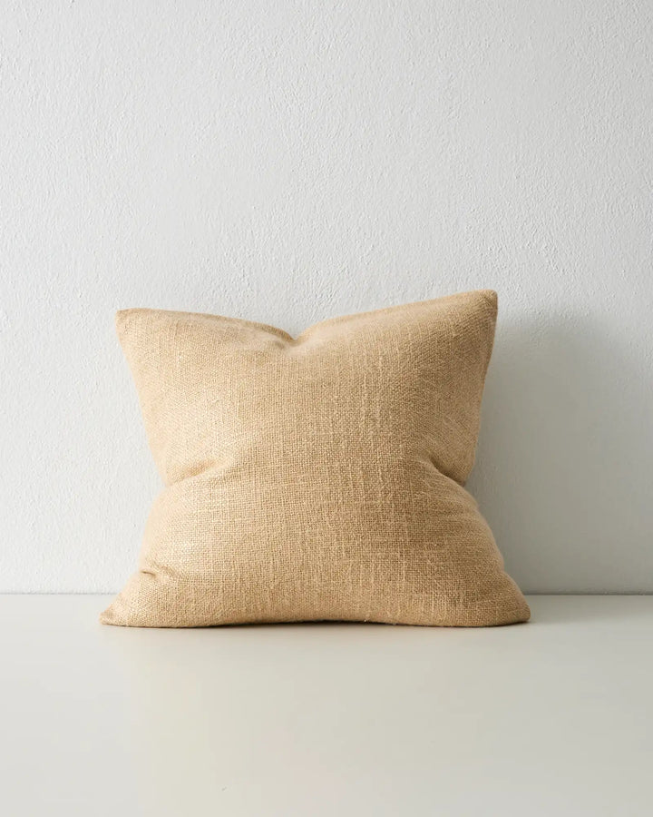 Domenica Sand With a soft, vintage feel, Domenica is a plain linen blend cushion with a chunky texture featured on one side.In seven on-trend colours, the Domenica cushion in Sand is a warm, muted yellow that is reminiscent to freshly picked wheat — perfe