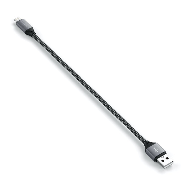 Satechi USB-A to Lightning Cable (25 cm) Power your Apple Lightning devices with the Satechi USB-A Lightning Cable, featuring a shorter 25 cm cable design and Apple MFi certification for peace of mind when charging. The USB-A Lightning Cable pairs perfect
