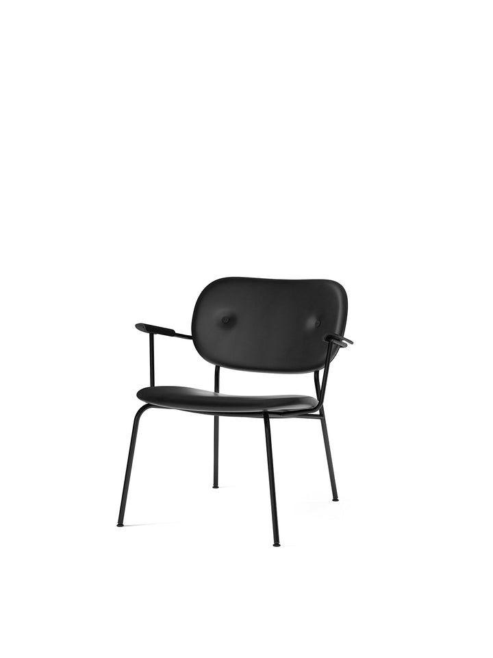 Co Lounge, fully upholstered by Audo Copenhagen - Profiling a more laid-back look than its dining counterparts, the comfortable Co Lounge Chair, designed for Audo by Norm Architects and Els Van Hoorebeeck, features curved armrests and an upholstered seat