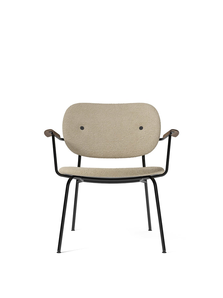 Co Lounge, fully upholstered by Audo Copenhagen - Profiling a more laid-back look than its dining counterparts, the comfortable Co Lounge Chair, designed for Audo by Norm Architects and Els Van Hoorebeeck, features curved armrests and an upholstered seat