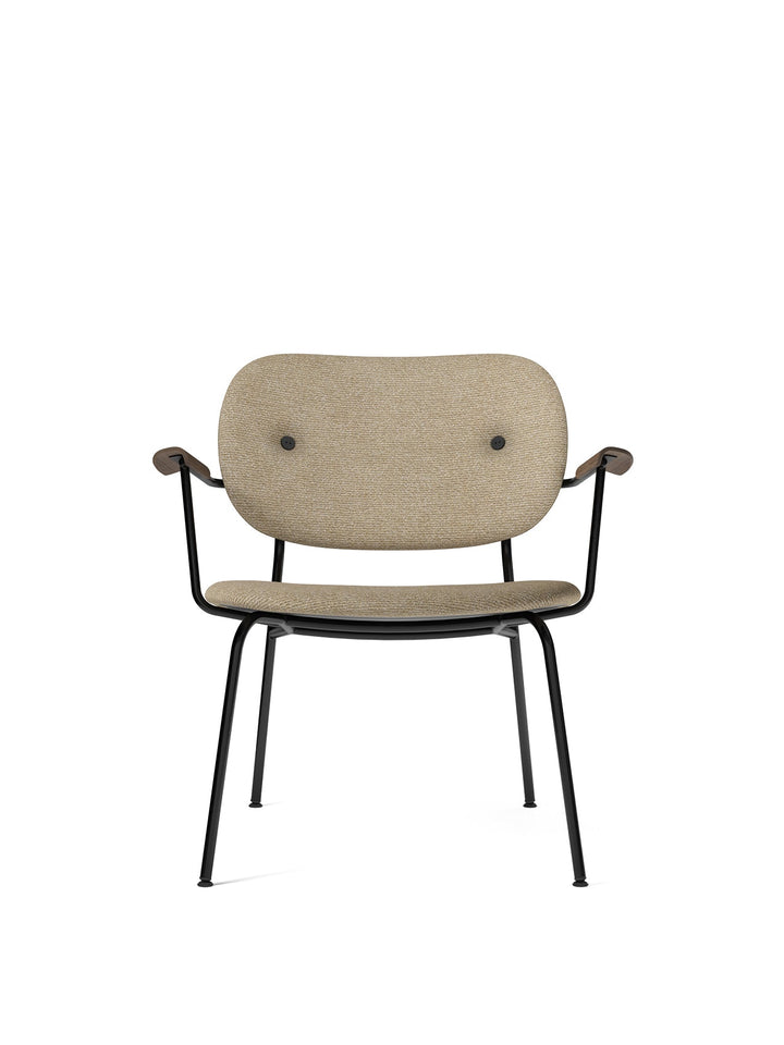 Co Lounge, fully upholstered by Audo Copenhagen - Profiling a more laid-back look than its dining counterparts, the comfortable Co Lounge Chair, designed for Audo by Norm Architects and Els Van Hoorebeeck, features curved armrests and an upholstered seat
