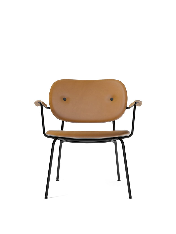 Co Lounge, fully upholstered by Audo Copenhagen - Profiling a more laid-back look than its dining counterparts, the comfortable Co Lounge Chair, designed for Audo by Norm Architects and Els Van Hoorebeeck, features curved armrests and an upholstered seat