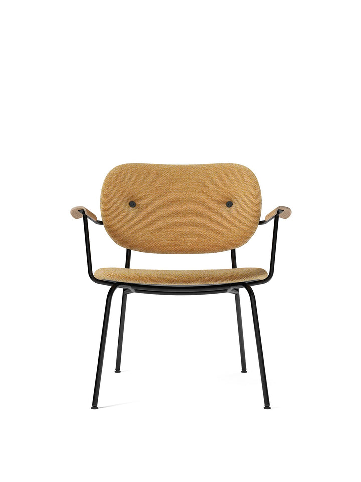 Co Lounge, fully upholstered by Audo Copenhagen - Profiling a more laid-back look than its dining counterparts, the comfortable Co Lounge Chair, designed for Audo by Norm Architects and Els Van Hoorebeeck, features curved armrests and an upholstered seat
