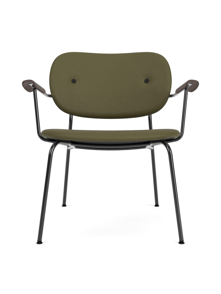 Co Lounge, fully upholstered by Audo Copenhagen - Profiling a more laid-back look than its dining counterparts, the comfortable Co Lounge Chair, designed for Audo by Norm Architects and Els Van Hoorebeeck, features curved armrests and an upholstered seat