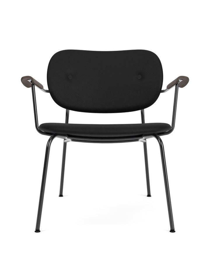 Co Lounge, fully upholstered by Audo Copenhagen - Profiling a more laid-back look than its dining counterparts, the comfortable Co Lounge Chair, designed for Audo by Norm Architects and Els Van Hoorebeeck, features curved armrests and an upholstered seat