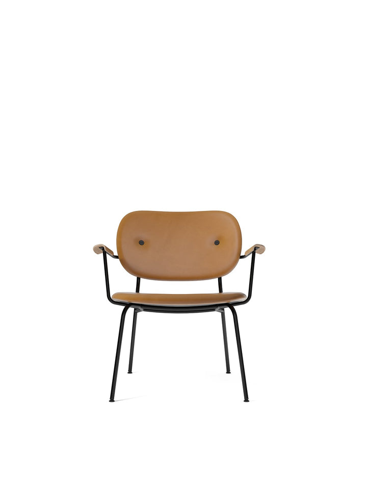Co Lounge, fully upholstered by Audo Copenhagen - Profiling a more laid-back look than its dining counterparts, the comfortable Co Lounge Chair, designed for Audo by Norm Architects and Els Van Hoorebeeck, features curved armrests and an upholstered seat