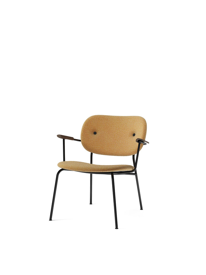Co Lounge, fully upholstered by Audo Copenhagen - Profiling a more laid-back look than its dining counterparts, the comfortable Co Lounge Chair, designed for Audo by Norm Architects and Els Van Hoorebeeck, features curved armrests and an upholstered seat
