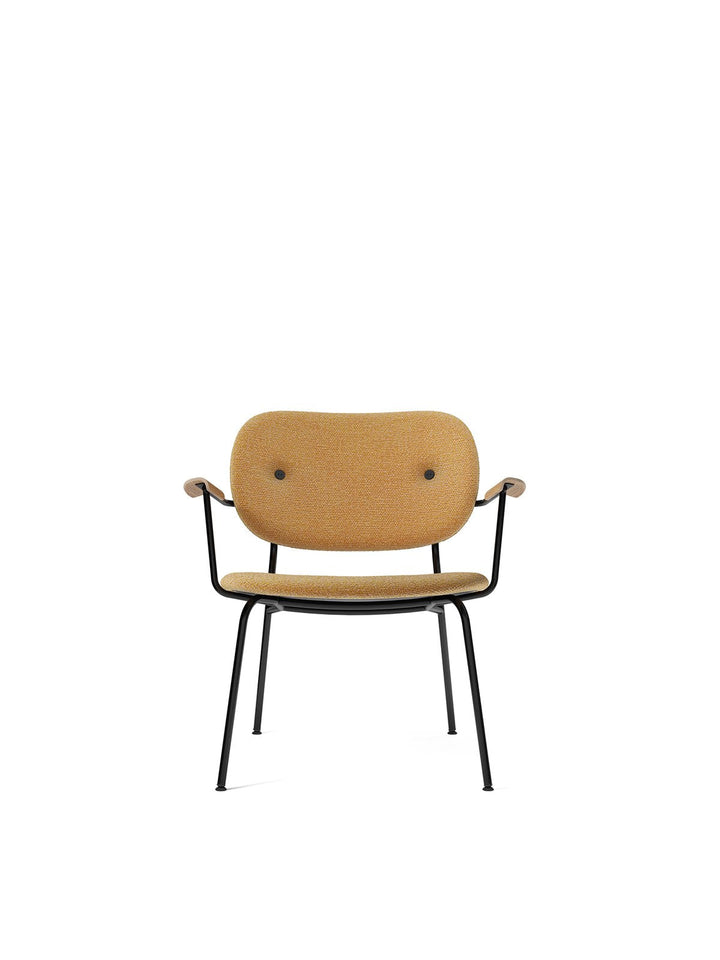 Co Lounge, fully upholstered by Audo Copenhagen - Profiling a more laid-back look than its dining counterparts, the comfortable Co Lounge Chair, designed for Audo by Norm Architects and Els Van Hoorebeeck, features curved armrests and an upholstered seat