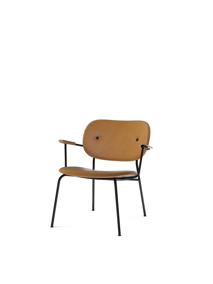 Co Lounge, fully upholstered by Audo Copenhagen - Profiling a more laid-back look than its dining counterparts, the comfortable Co Lounge Chair, designed for Audo by Norm Architects and Els Van Hoorebeeck, features curved armrests and an upholstered seat