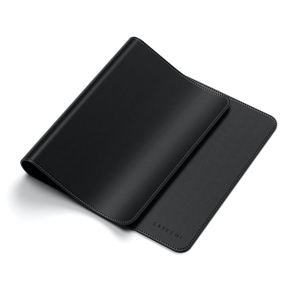 Satechi Eco Leather Deskmate Protect your desk space in style with the Satechi Eco-Leather Deskmate. Crafted from quality Polyurethane (PU) leather, the Desk Mat can be used as a mouse pad, writing surface, food mat and more, while complementing a variety