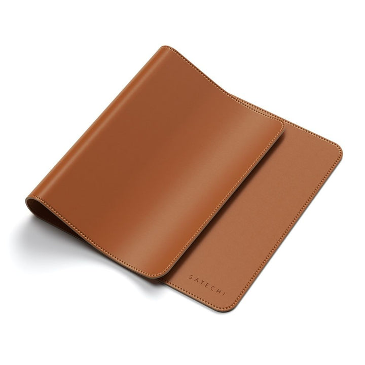 Satechi Eco Leather Deskmate Protect your desk space in style with the Satechi Eco-Leather Deskmate. Crafted from quality Polyurethane (PU) leather, the Desk Mat can be used as a mouse pad, writing surface, food mat and more, while complementing a variety