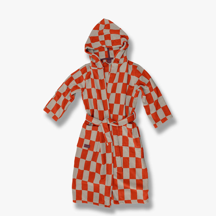 Home RETRO bath robe, Dark orange