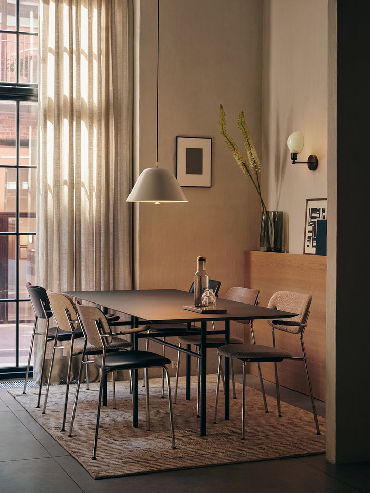 Co Dining Chair, Chrome base, Veneer by Audo Copenhagen - Rooted in the idea of community and partnership, the prefix ‘co-’ serves as the foundation for our latest Co Chair design. Created in partnership with The Office Group and Norm Architects, this ver