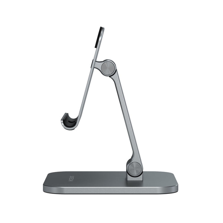 Satechi Aluminum Desktop Stand for iPad Pro (Space Grey) Elevate your iPad to a multi-purpose station with the Satechi Aluminium Desktop Stand for iPad. Equipped with adjustable mount and base hinges with a foldable design, the Desktop Stand easily create