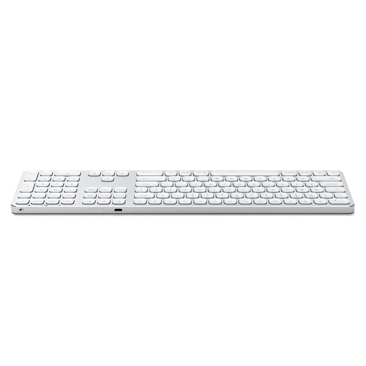 Satechi Aluminium Bluetooth Keyboard Featuring enhanced scissor-switch keys and an extended keyboard layout, the Satechi Aluminum Bluetooth Wireless Keyboard is a perfect solution for your modern setup. Use the keyboard's designated keys to easily assign