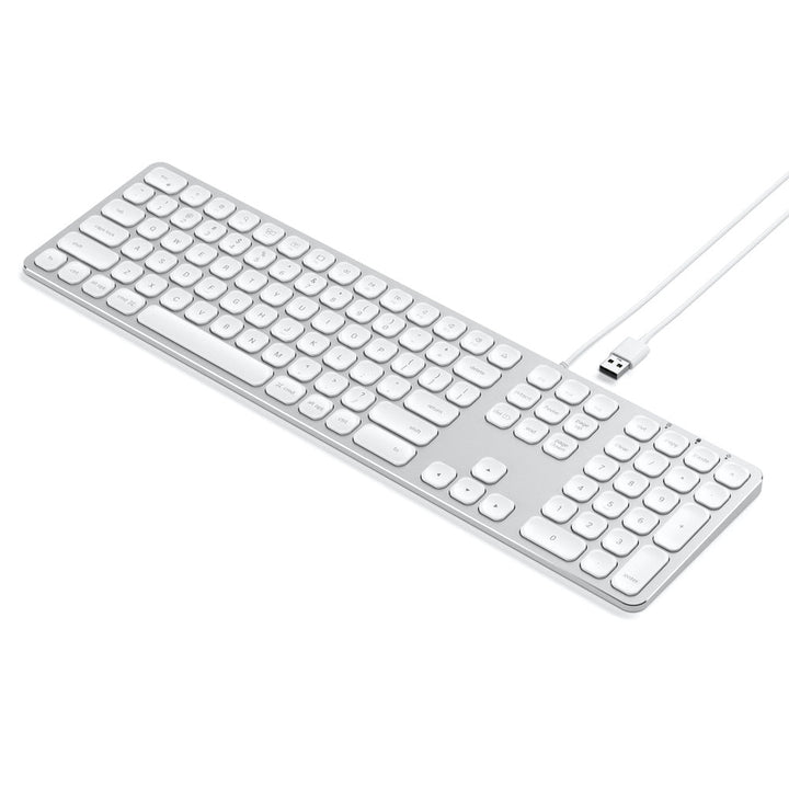 Satechi Aluminium Wired USB-A Keyboard Featuring enhanced scissor-switch keys and an extended keyboard layout, the Satechi Aluminium Wired Keyboard is a perfect solution for your Mac setup. Designed for Mac devices, the keyboard includes intuitive MacOS f