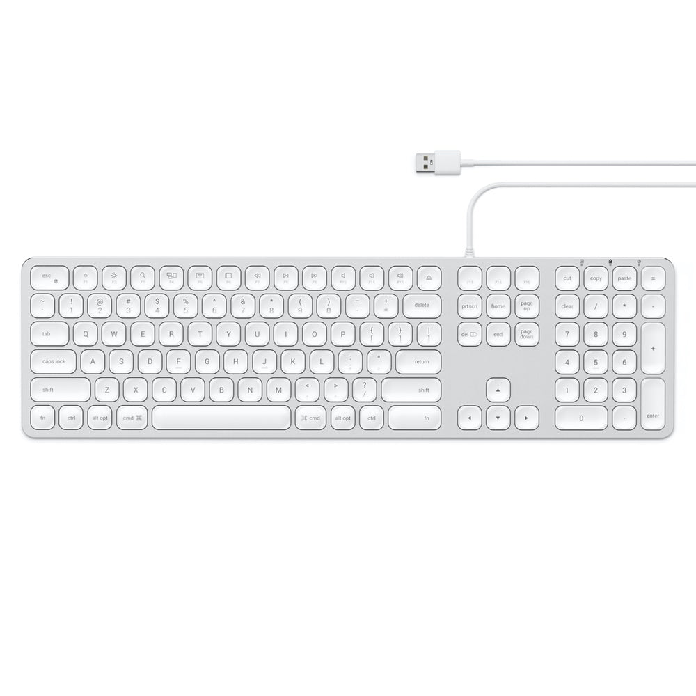 Satechi Aluminium Wired USB-A Keyboard Featuring enhanced scissor-switch keys and an extended keyboard layout, the Satechi Aluminium Wired Keyboard is a perfect solution for your Mac setup. Designed for Mac devices, the keyboard includes intuitive MacOS f