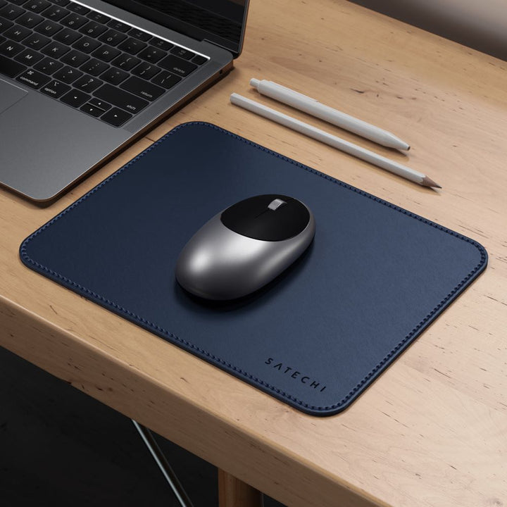 Satechi Eco Leather Mouse Pad The Satechi Eco-Leather Mouse Pad is the optimal mouse pad for working, gaming, studying, browsing, and more. Its smooth, water-resistant eco-leather surface makes clean up a breeze and its durable design is safe to use with