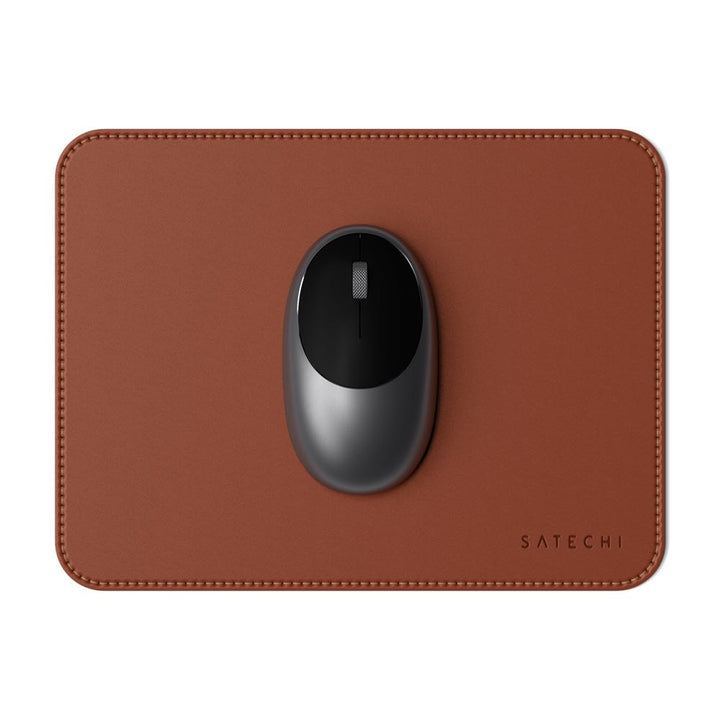 Satechi Eco Leather Mouse Pad The Satechi Eco-Leather Mouse Pad is the optimal mouse pad for working, gaming, studying, browsing, and more. Its smooth, water-resistant eco-leather surface makes clean up a breeze and its durable design is safe to use with