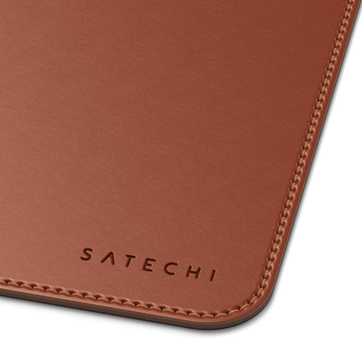 Satechi Eco Leather Mouse Pad The Satechi Eco-Leather Mouse Pad is the optimal mouse pad for working, gaming, studying, browsing, and more. Its smooth, water-resistant eco-leather surface makes clean up a breeze and its durable design is safe to use with