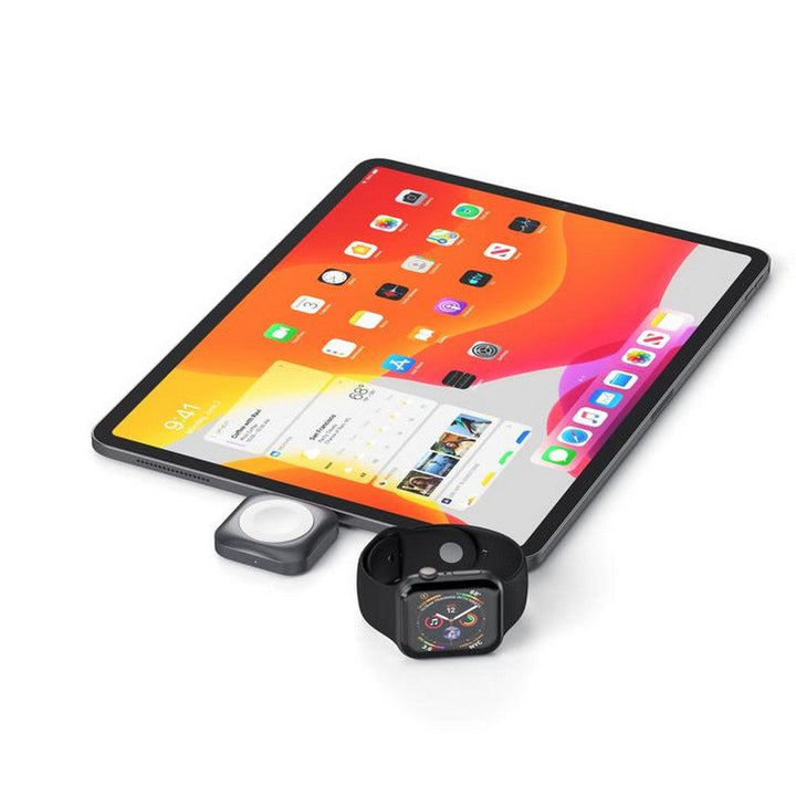 Satechi USB-C Magnetic Charging Dock for Apple Watch (Space Grey) Keep your Apple Watch powered wherever you go with the Satechi USB-C Magnetic Charging Dock. Designed to fit all Apple Watch sizes, the Magnetic Charging Dock features an USB-C connection t