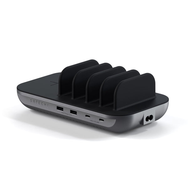 Satechi Dock5 Multi-Device Charging Station with Wireless Charging Create your own modern charging space while keeping all your electronics organised with the Satechi Dock5 Multi-Device Charging Station with Wireless Charging. Ideal for family homes, work