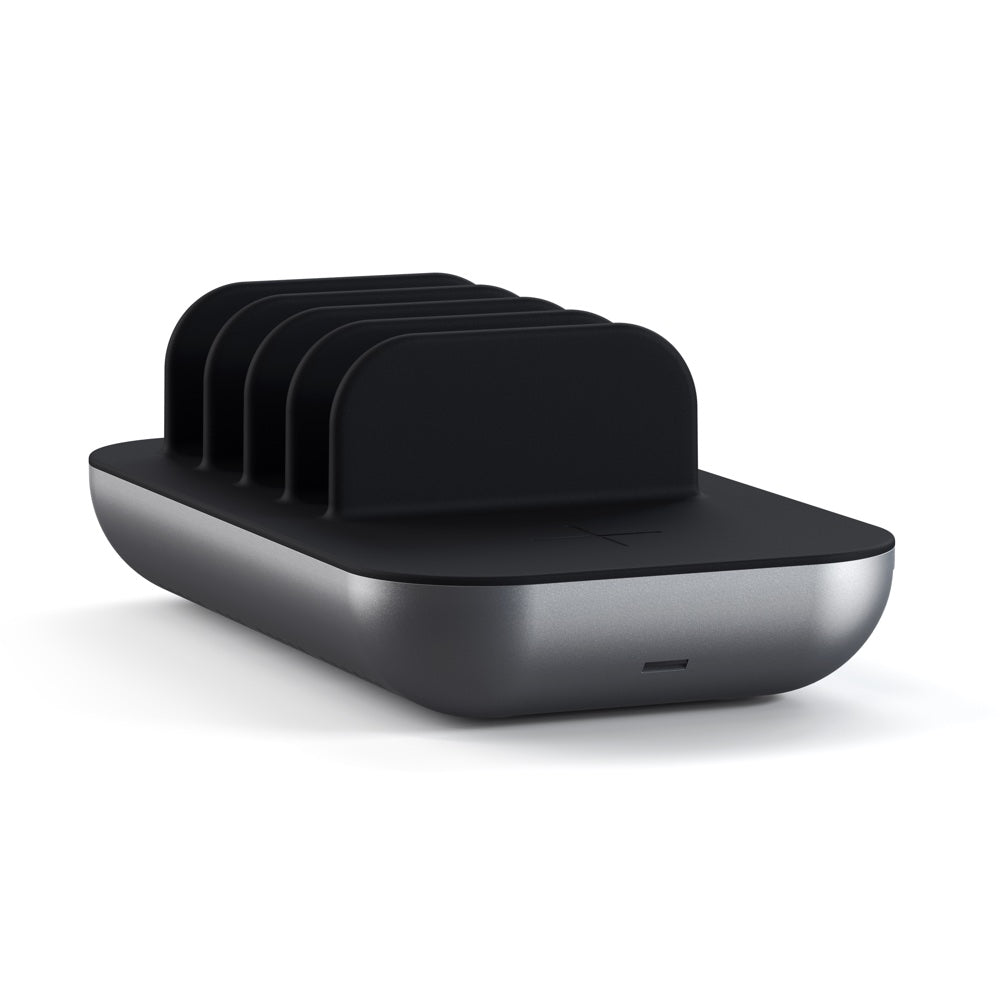 Satechi Dock5 Multi-Device Charging Station with Wireless Charging Create your own modern charging space while keeping all your electronics organised with the Satechi Dock5 Multi-Device Charging Station with Wireless Charging. Ideal for family homes, work