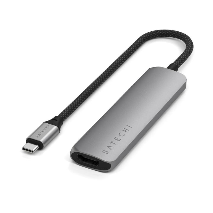 Satechi 4-in-1 USB-C Slim Multiport Adapter Grey