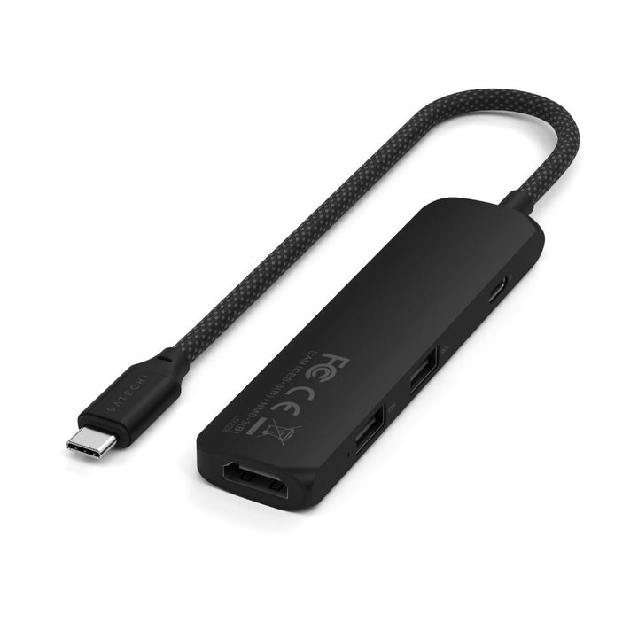 Satechi 4-in-1 USB-C Slim Multiport Adapter 4K Black