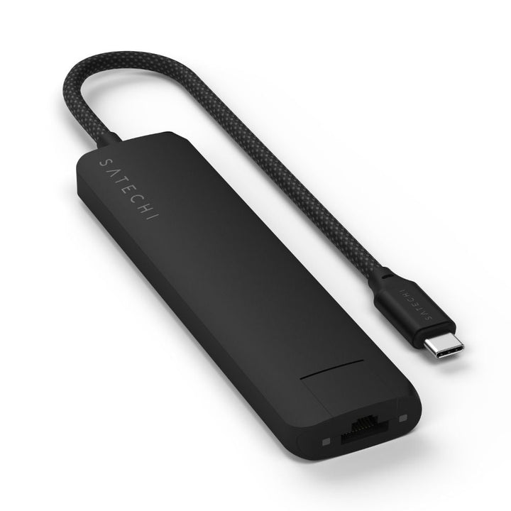 Satechi 7-in-1 USB-C Slim Multi-Port Adapter with Ethernet Black