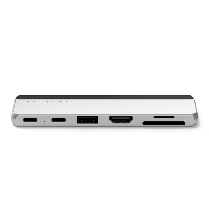 Satechi Dual USB-C Hub for Surface Pro 9 (Platinum) Satechi’s Dual USB-C Hub is tailor-made for the Surface Pro 9, transforming it into a full workstation packed with extra power and performance. It complements the premium features of the Surface Pro 9, p