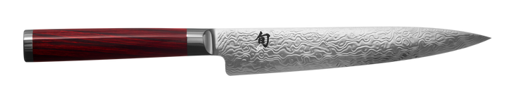 Shun Kohen Special Edition 15cm Utility Knife with Leather Sheath Japanese Damascus Blade