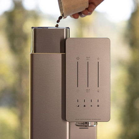 Shun Coffee Machine Cloud Silver top view